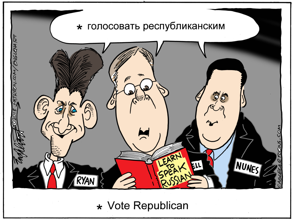  GOP LEARNS RUSSIAN by Bob Englehart