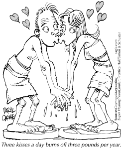 TRUE KISSES AND CALORIES by Daryl Cagle