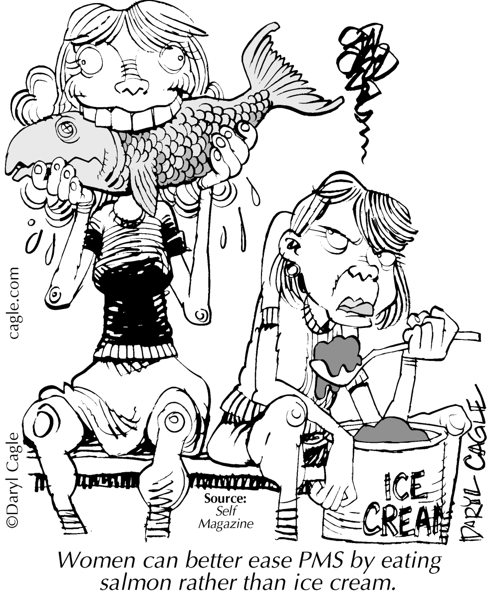  TRUE PMS SALMON AND ICE CREAM by Daryl Cagle