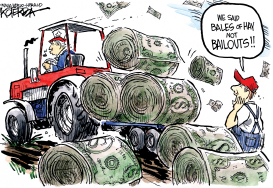 TRUMP BAILS OUT FARMERS by Jeff Koterba