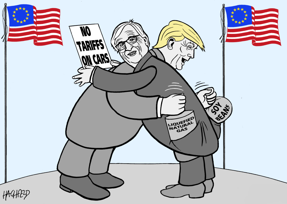  JUNCKER AND TRUMP by Rainer Hachfeld