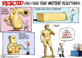 LOCAL OH STATE FAIR BUTTER SCUPTURES by Nate Beeler