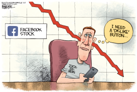 FACEBOOK STOCK DROPS by Rick McKee