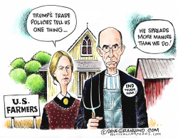 TRADE WAR AND FARMERS by Dave Granlund