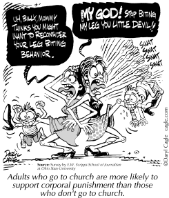 TRUE CHURCH SPANKING by Daryl Cagle