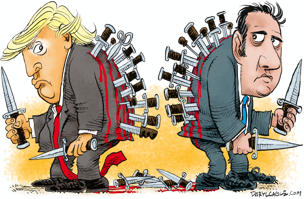  TRUMP VS COHEN WITH BLOOD by Daryl Cagle