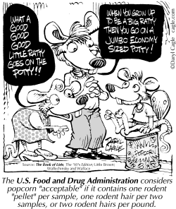 TRUE - RAT POOP POPCORN by Daryl Cagle