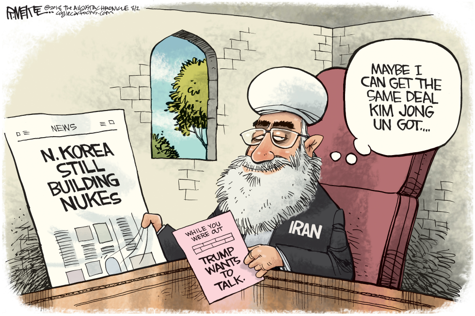  TRUMP AND IRAN by Rick McKee