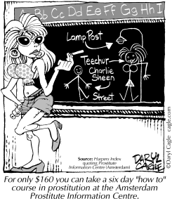 TRUE - PROSTITUTE SCHOOL by Daryl Cagle