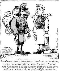 TRUE - BARBIE AND KEN OCCUPATIONS by Daryl Cagle