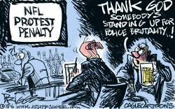 NFL PROTESTS by Milt Priggee