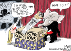 CHEAP INSURANCE TRICK by Pat Bagley