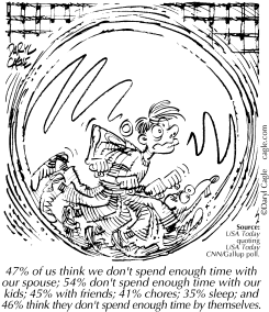 TRUE - NO TIME - HAMSTER WHEEL by Daryl Cagle