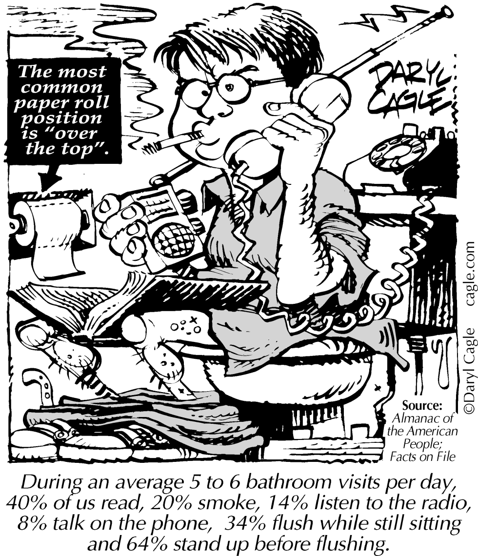  TRUE - WHAT DARYL DOES ON TOILET by Daryl Cagle