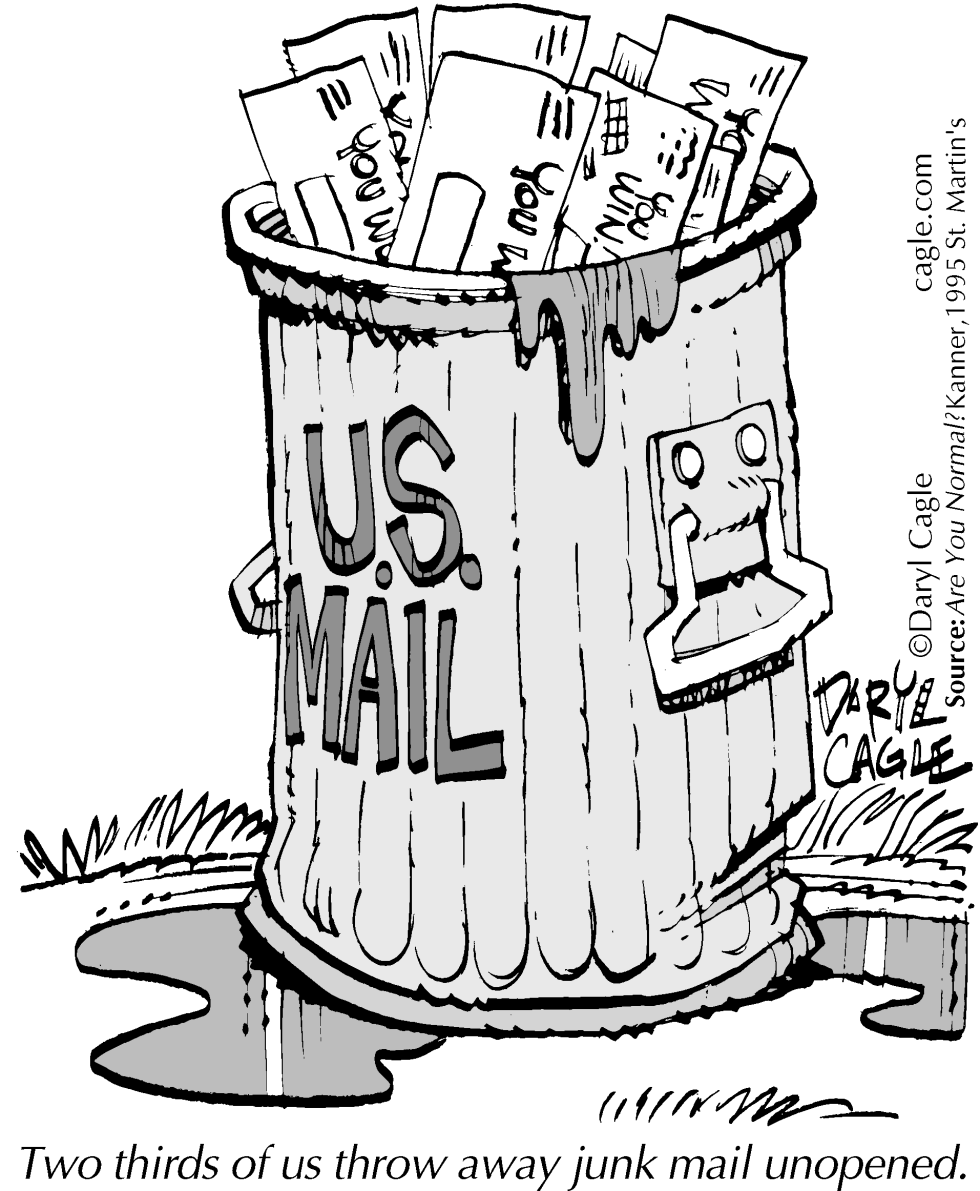  TRUE - UNOPENED MAIL by Daryl Cagle