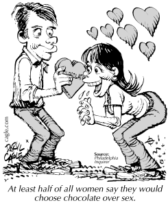 TRUE - CHOOSE CHOCOLATE OVER SEX by Daryl Cagle