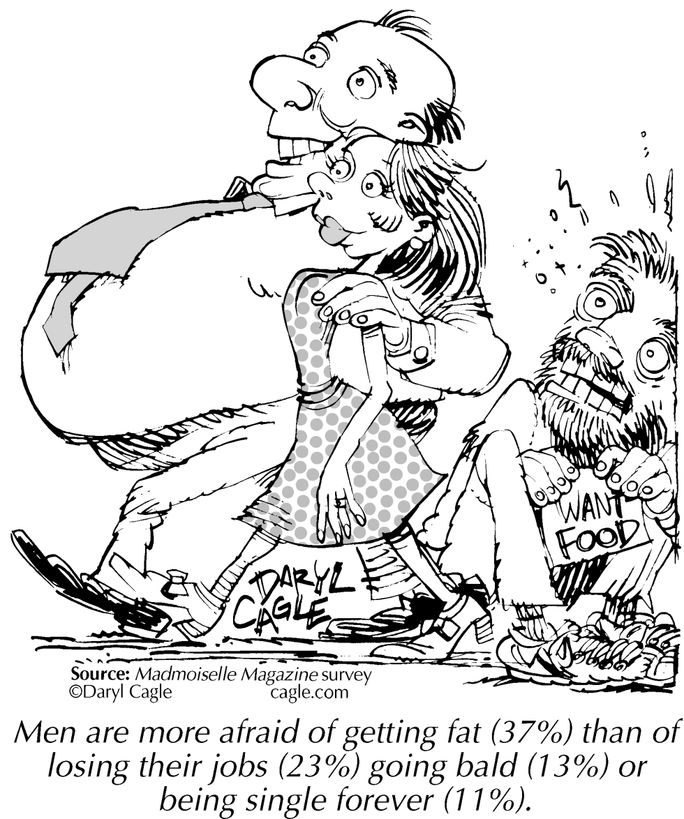  TRUE - MORE AFRAID OF FAT by Daryl Cagle