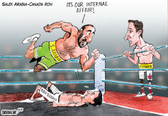 SAUDI ARABIA-CANADA ROW by Sabir Nazar