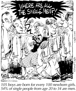 TRUE - WHERE ARE THE SINGLE MEN by Daryl Cagle