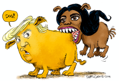 TRUMP AND OMAROSA DOGGIES by Daryl Cagle