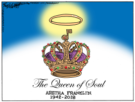 ARETHA FRANKLIN by Bob Englehart