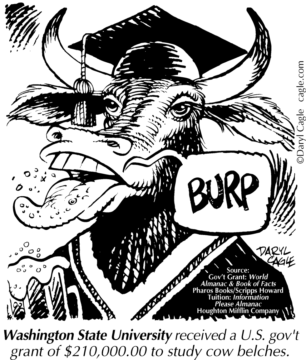  TRUE - COW BURPS by Daryl Cagle