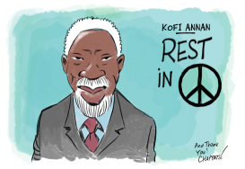 RIP KOFI ANNAN by Patrick Chappatte