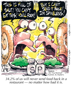 TRUE - SNAIL SALT DINNER by Daryl Cagle