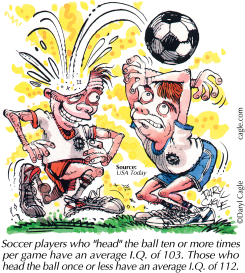 TRUE - SOCCER HEADER IQ by Daryl Cagle