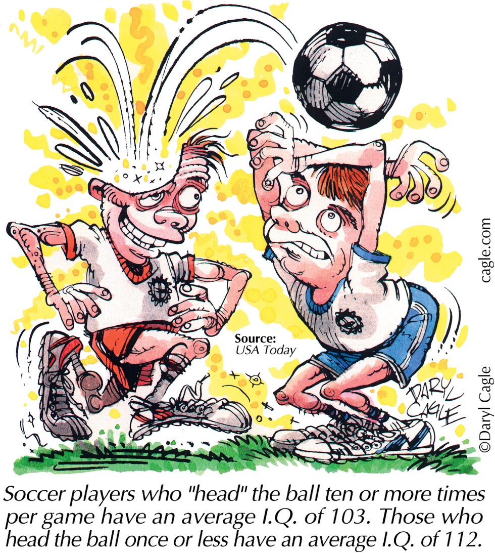  TRUE - SOCCER HEADER IQ by Daryl Cagle