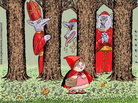 RED RIDING HOOD AND THE WOLVES  by Osmani Simanca