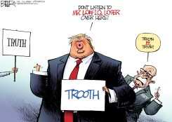 TRUMP VS TRUTH by Nate Beeler