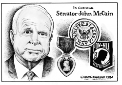 SEN JOHN MCCAIN TRIBUTE by Dave Granlund