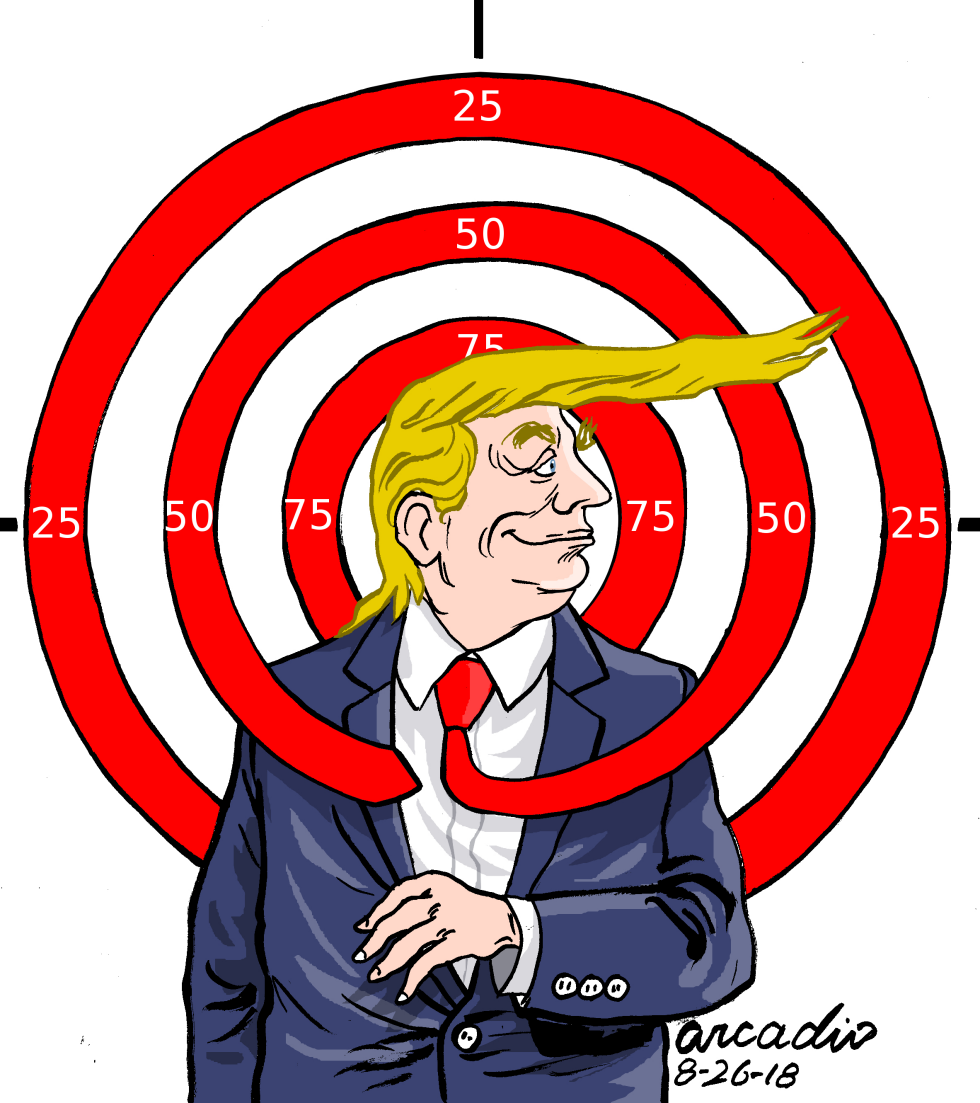  TRUMP BECOMES A TARGET by Arcadio Esquivel