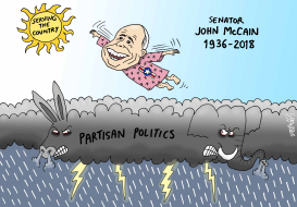 JOHN MCCAIN ABOVE PARTISAN POLITICS by Stephane Peray