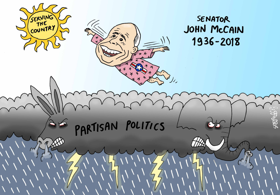  JOHN MCCAIN ABOVE PARTISAN POLITICS by Stephane Peray