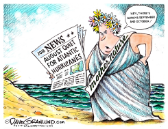 AUGUST 2018 QUIET FOR HURRICANES by Dave Granlund