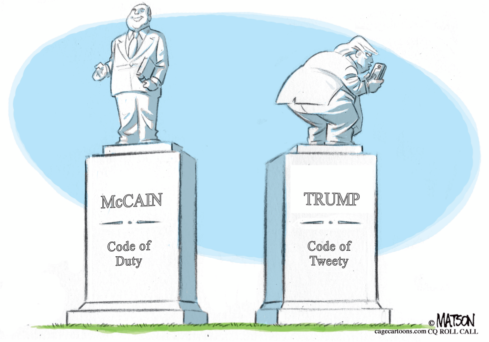  FITTING TRIBUTES TO MCCAIN AND TRUMP by RJ Matson