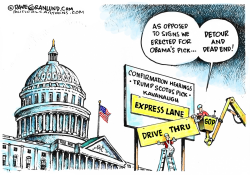 KAVANAUGH SENATE HEARINGS by Dave Granlund