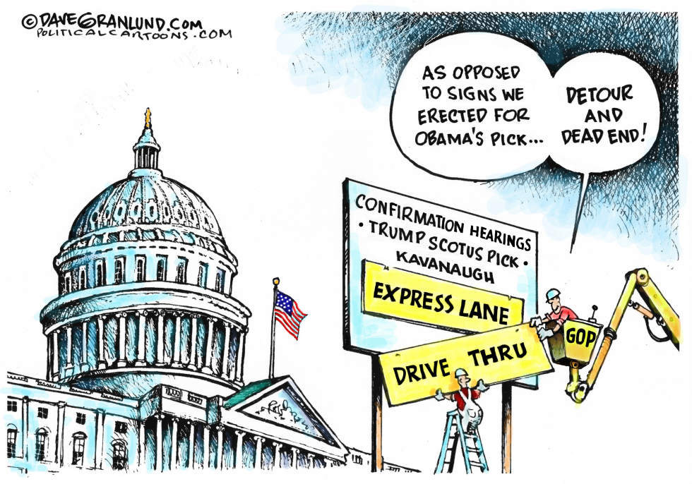  KAVANAUGH SENATE HEARINGS by Dave Granlund