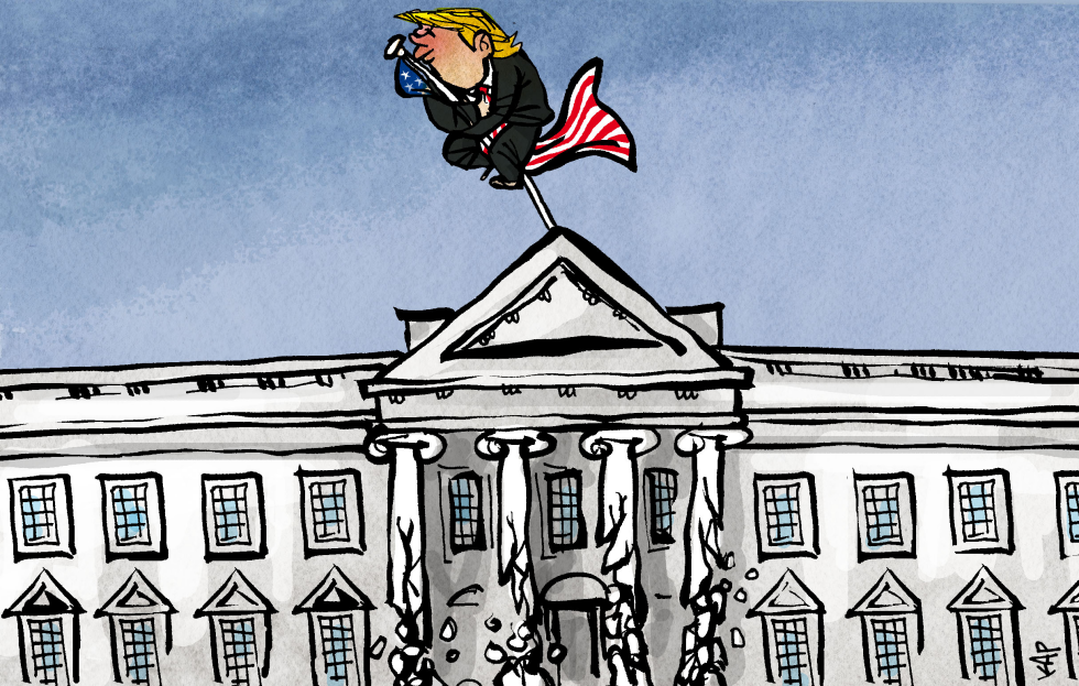  COLLAPSE OF THE WHITE HOUSE by Kap