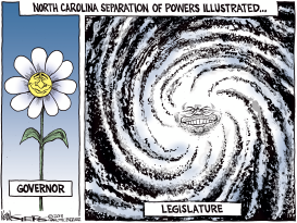 LOCAL NC GOVERNOR VS LEGISLATURE by Kevin Siers