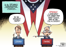 LOCAL OH CORDRAY VS DEWINE by Nate Beeler