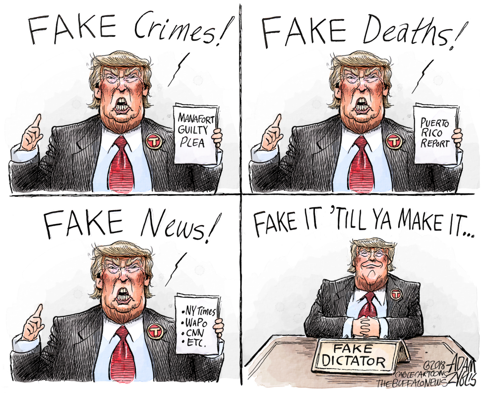  THE FAKE OUT by Adam Zyglis