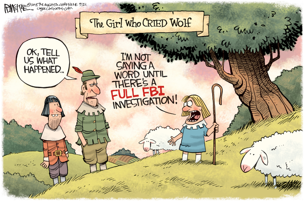  GIRL WHO CRIED WOLF by Rick McKee