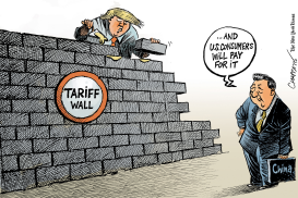 TRUMP CHINA TARIFF WAR by Patrick Chappatte