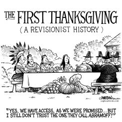 INDIANS HIRE LOBBBYIST AT FIRST THANKSGIVING by RJ Matson