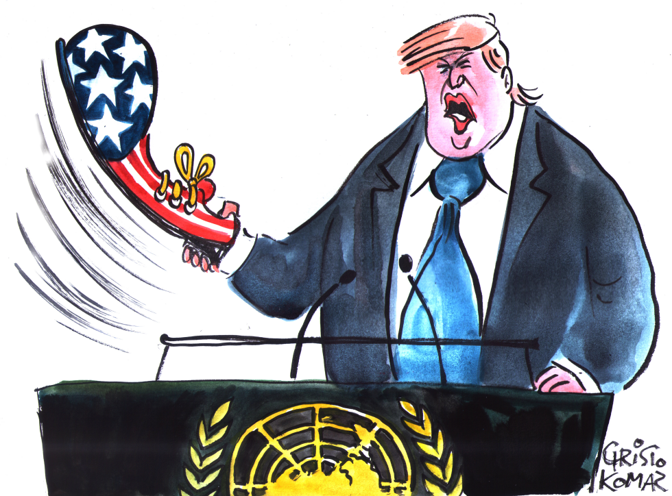  TRUMP AT UN by Christo Komarnitski