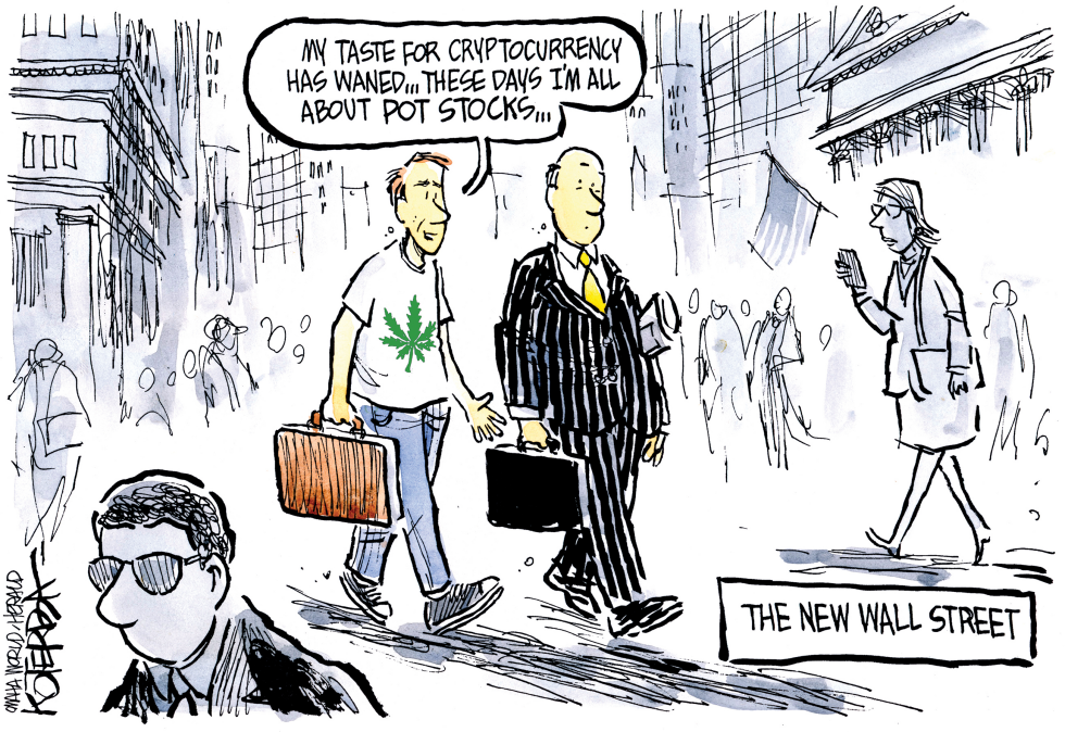  BULLISH ON WEED STREET by Jeff Koterba