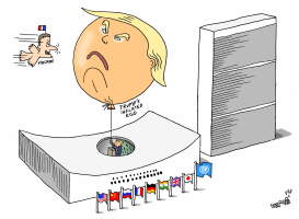 TRUMP'S INFLATED EGO by Stephane Peray